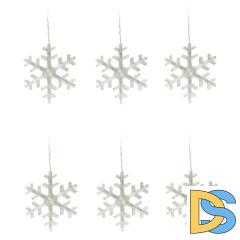 Светодиодная гирлянда Uniel занавес Снежинки-1 (UL-00007336) синий ULD-E1503-072/DTA Blue IP20 Snowflakes-3