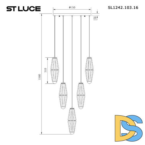 Подвесная люстра ST Luce Ciara SL1242.103.16