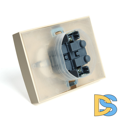 Розетка 2-местная с/з с крышкой Stekker Эрна PST16-9015-02 49137