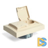 Розетка 2-местная с/з с крышкой Stekker Эрна PST16-9015-02 49137