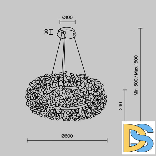 Подвесная люстра Modestyle MS.9029.12 GD