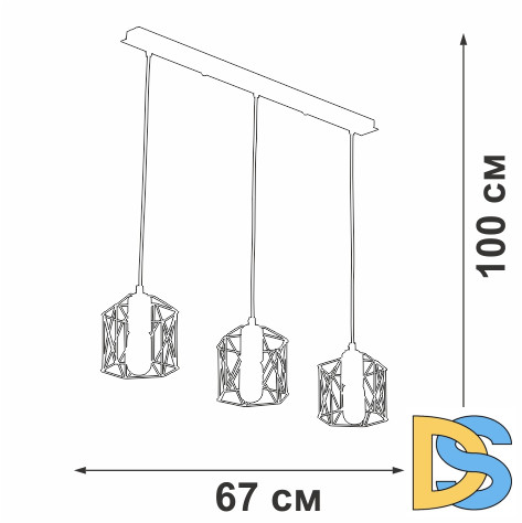 Подвесной светильник Vitaluce V4382-1/3S