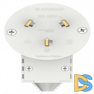 Силовая вилка 2P+N 32А 250В, Белый, серия Blanca, Schneider Electric