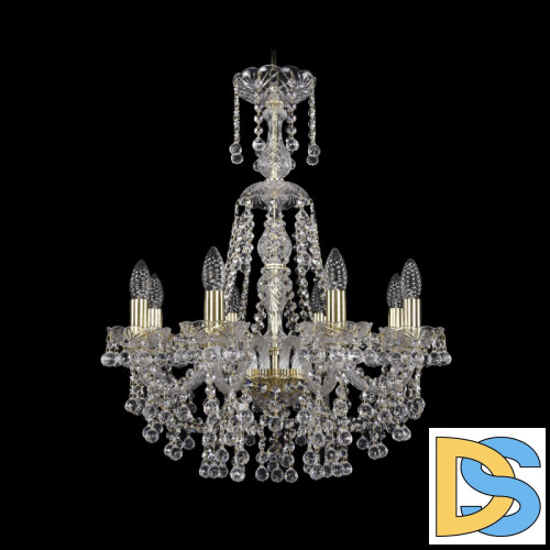 Подвесная люстра Bohemia Ivele Crystal 1409/8/195/XL-68 G