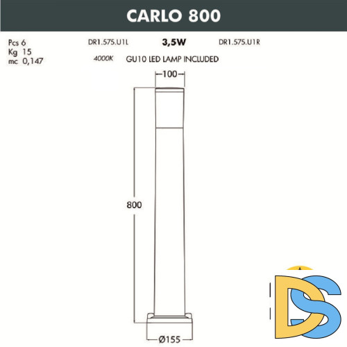 Садовый светильник Fumagalli DR1.575.000.AXU1L