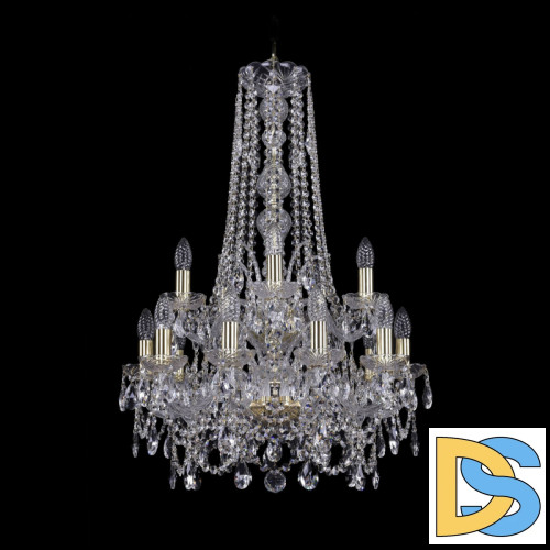 Подвесная люстра Bohemia Ivele Crystal 1411/10+5/195/h-83/2d G