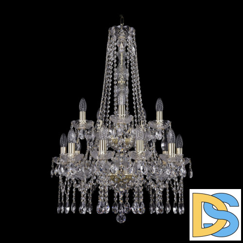 Подвесная люстра Bohemia Ivele Crystal 1413/10+5/200/h-87/2d G