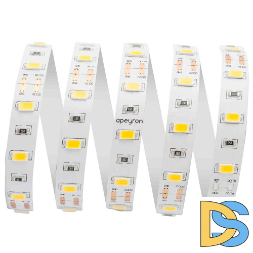 Светодиодная лента Apeyron 12В СТ 9,6Вт/м smd5630, 60д/м IP20 1400Лм/м 3м 3000К 202BL