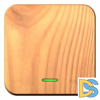 Переключатель 1-клавишный с подсветкой, 10А,250B, изолир пластина Schneider Blanca Ясень