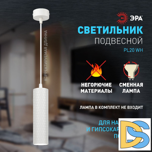 Подвесной светильник Эра PL20 WH Б0058499
