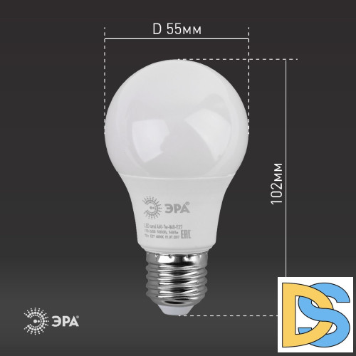 Лампа светодиодная Эра E27 7W 4000K LED A60-7W-840-E27 Б0029820