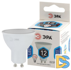 Лампа светодиодная Эра GU10 12W 4000K LED MR16-12W-840-GU10 Б0040890