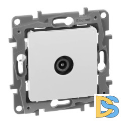 Розетка TV проходная Legrand Etika белая 672263
