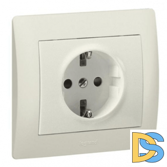 Розетка с заземлением, автоматические клеммы Legrand Galea Life - белый