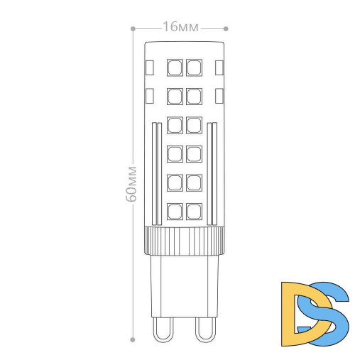 Лампа светодиодная Feron G9 7W 6400K Прямосторонняя Матовая LB-431 25757