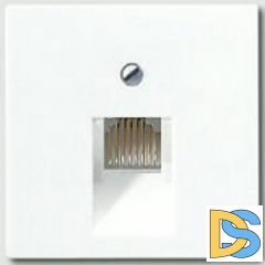 Розетка телефонная одинарная RJ11 Jung ECO Profi Белый