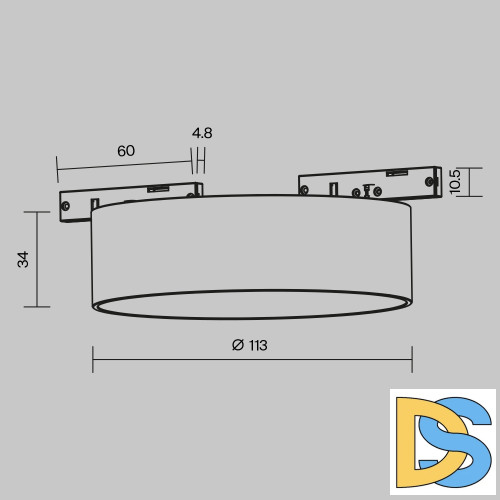 Трековый магнитный светильник Maytoni Zon TR189-1-12W4K-BW