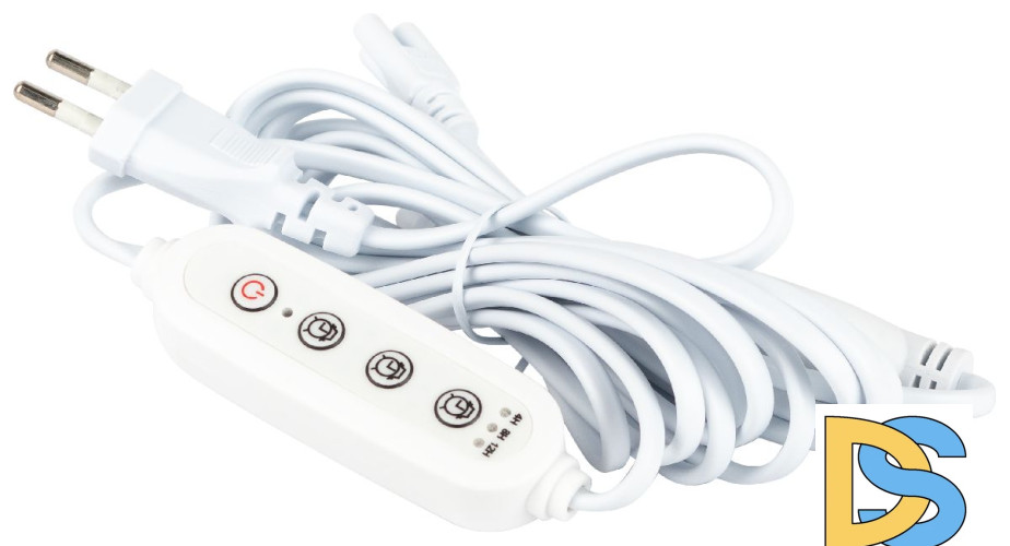 Разветвитель сетевой для линейных светильников Эра 3х IEC C5 3pin+timer (4/8/12 H) 2 м Б0066949