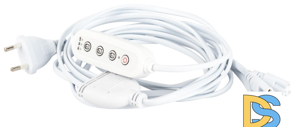 Разветвитель сетевой для линейных светильников Эра 3х IEC C5 3pin+timer (4/8/12 H) 2 м Б0066949