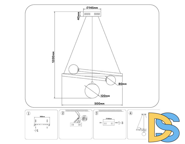 Подвесной светильник Ambrella Light Comfort LineTech FL66299