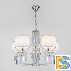 Подвесная люстра Eurosvet Zaffiro 10099/5 хром/прозрачный хрусталь Strotskis (новый абажур)