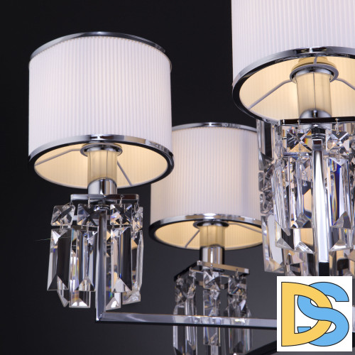 Подвесная люстра Eurosvet Zaffiro 10099/5 хром/прозрачный хрусталь Strotskis (новый абажур)