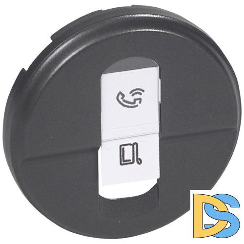 Лицевая панель Legrand Celiane розетки компьютерной RJ45 графит 067951