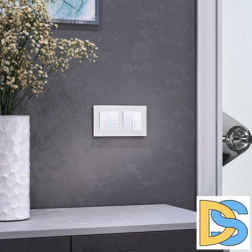 Выключатель Werkel Hammer двухклавишный проходной с подсветкой белый W1222101 4690389162626