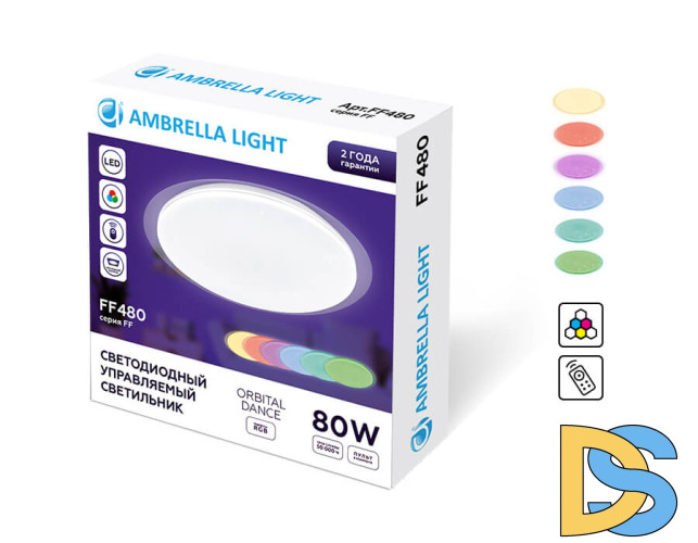 Потолочный светодиодный светильник Ambrella Light Orbital Dance FF480