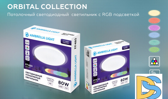 Потолочный светодиодный светильник Ambrella Light Orbital Dance FF480