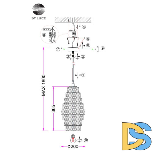 Подвесной светильник ST Luce Rexite SL1001.103.01