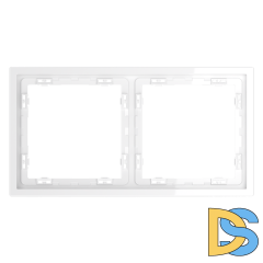 Рамка пластиковая VOLTUM S70 на 2 поста, (белый глянцевый)
