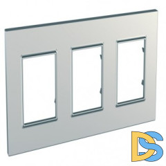 Рамка 3-ая (тройная), Серебро, серия Unica, Schneider Electric