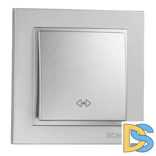 Выключатель одноклавишный перекресный Mono Electric Despina 10А 250В серебро 102-212125-112