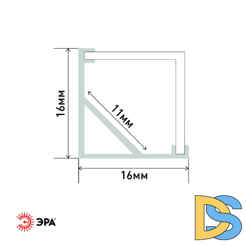 Комплект с угловым анодированным профилем Эра 1616S Б0039466