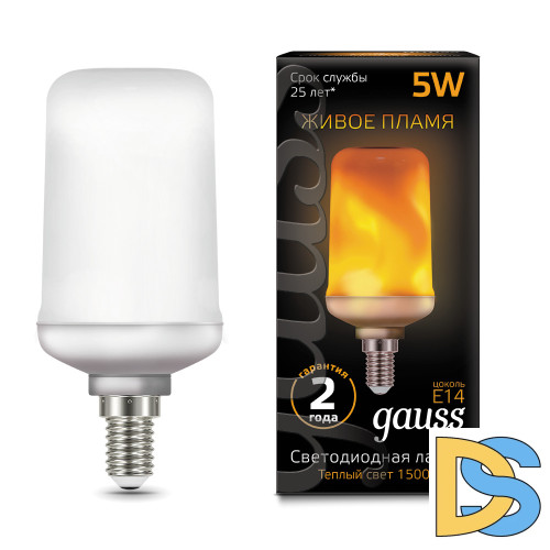 Лампа светодиодная Gauss E14 5W 1500K матовая 157401105