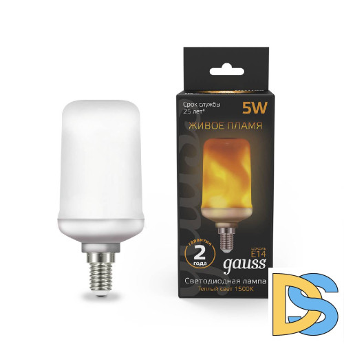 Лампа светодиодная Gauss E14 5W 1500K матовая 157401105