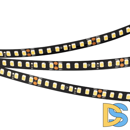 Светодиодная лента Arlight RT-A160-BLACK-8mm 24V Warm3000 (12 W/m, IP20, 2835, 5m) (Arlight, высок.эфф.150 лм/Вт) 029426(2)