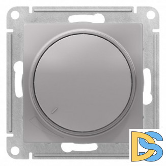 Диммер поворотно-нажимной , 400Вт LED универсальный , Алюминий, серия Atlas Design, Schneider Electric