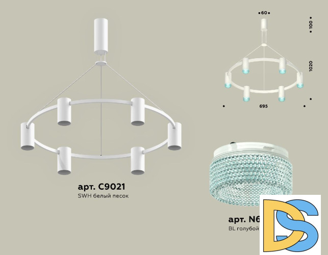 Подвесная люстра Ambrella Light Traditional DIY (С9021, N6153) XB9021202