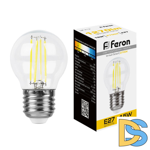 Лампа светодиодная Feron LB-515 Шарик E27 15W 2700K 38252