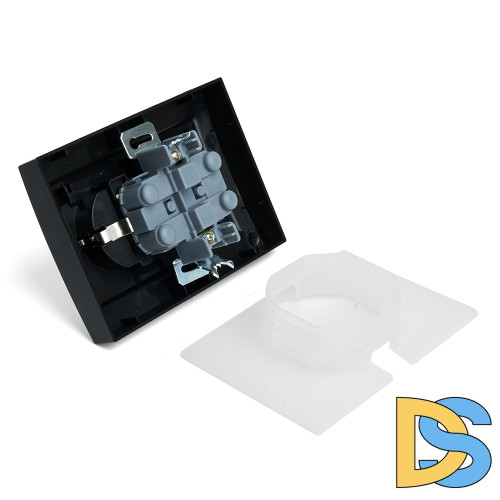 Розетка 2-местная с/з с крышкой Stekker Эрна PST16-9015-03 49138