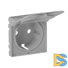 Лицевая панель Legrand Valena Life розетки с/з алюминий 754842