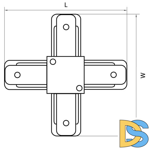Коннектор X-образный Lightstar Barra 502147