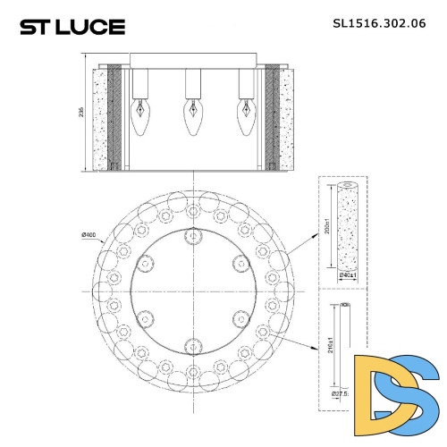 Потолочная люстра ST Luce DeLight Collection SL1516.302.06