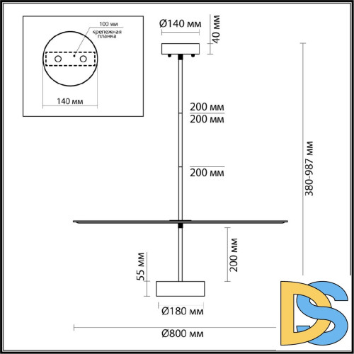 Подвесной светильник Odeon Light Felt 7035/20CL