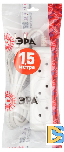 Удлинитель электрический Эра U-3-1,5m-2x1 Б0028354
