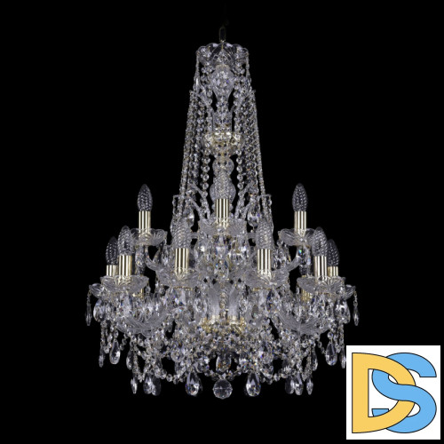 Подвесная люстра Bohemia Ivele Crystal 1411/10+5/195/XL-80/2d G