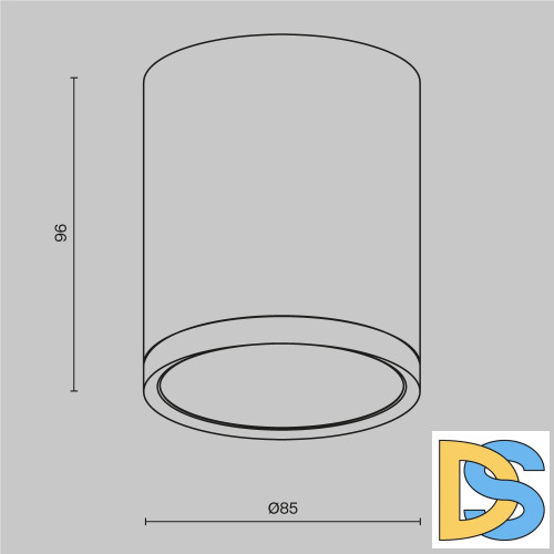 Потолочный светильник Maytoni Technical Hoop C086CM-GX53-MRD-BG
