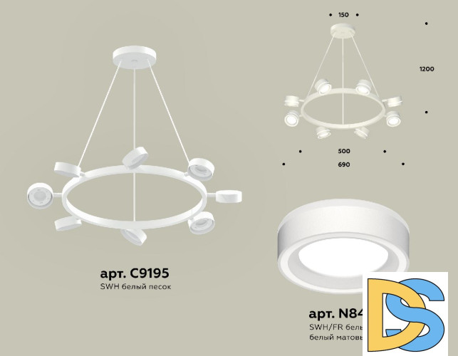 Подвесная люстра Ambrella Light Traditional (C9195, N8433) XB9195201